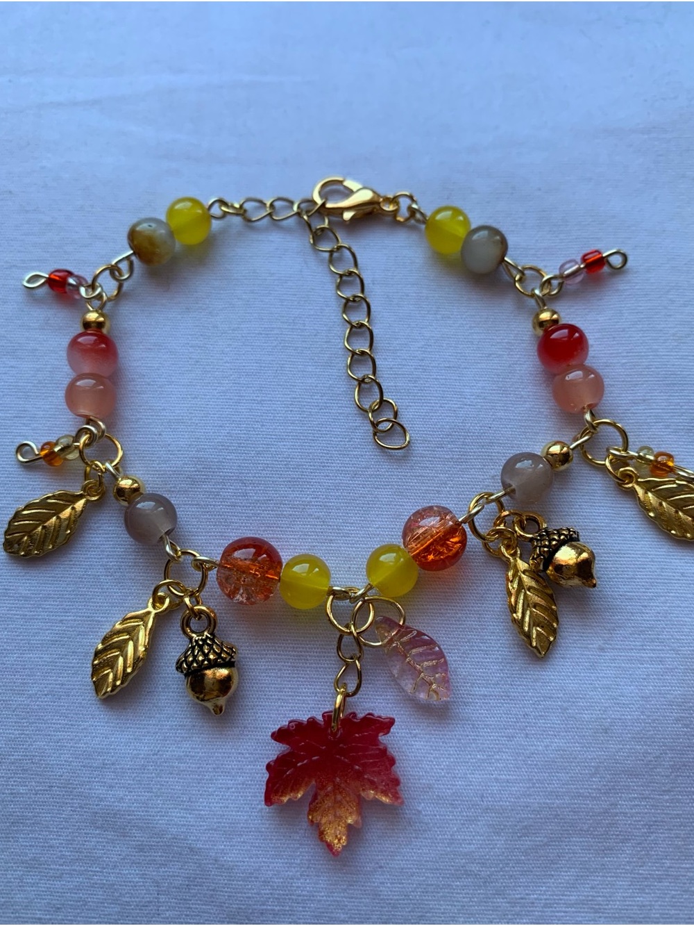 Autumn Leaf Charm Bracelet